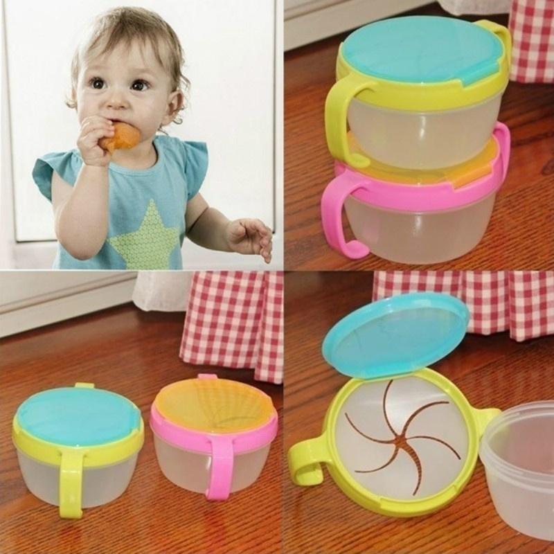 Baby Japan Maternal Anti- Spill Design Double Handle Lovely Kids Snack Cookie Jar Snack Cup
