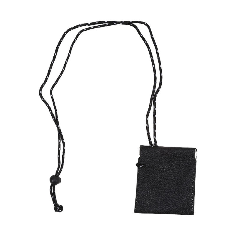 1PC Mini Neck Hanging Coin Purse PU Leather Earphone Storage Bag Mini Wallet Anti-theft Small Key Bag for Men And Women
