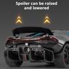 1:24 Scale Tourbillon Senna Car Model Toy Metal Diecast Doors Opened Sound Light Supercars Models Spray Cars Gifts for Children