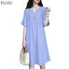 Rochie Casual de Vară cu Mânecă Scurtă și Decolteu în V pentru Femei