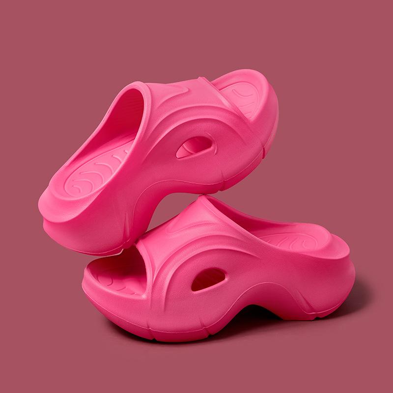 

2024 новая корейская версия нескользящей домашней женской обуви, высокие каблуки, универсальные тапочки из ЭВА, износостойкие классные тапочки 40-41