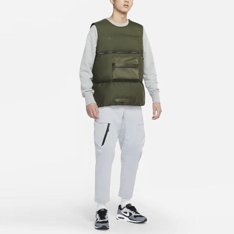 Nike Vests Men's Green Crew Neck Moderate Workwear DH1065-325