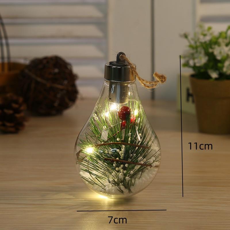 1Pc Christmas LED Bulb Decorative Hanging Light Christmas Ornaments Home Party Wedding New Year's Decor Transparent Night Lamp
