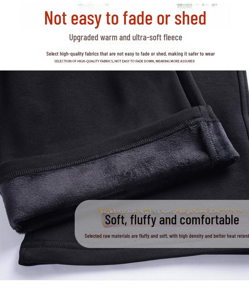 Herren Übergröße Locker Geschnittene Sporthose - Winter Samt, Gerader Schnitt, Freizeitkleidung