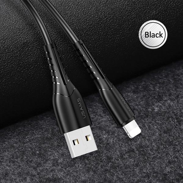 Usams Kabel U35 Lightning 2A Fast Charge1M Czarny/Black Sj364Usb01 (Us-Sj364)