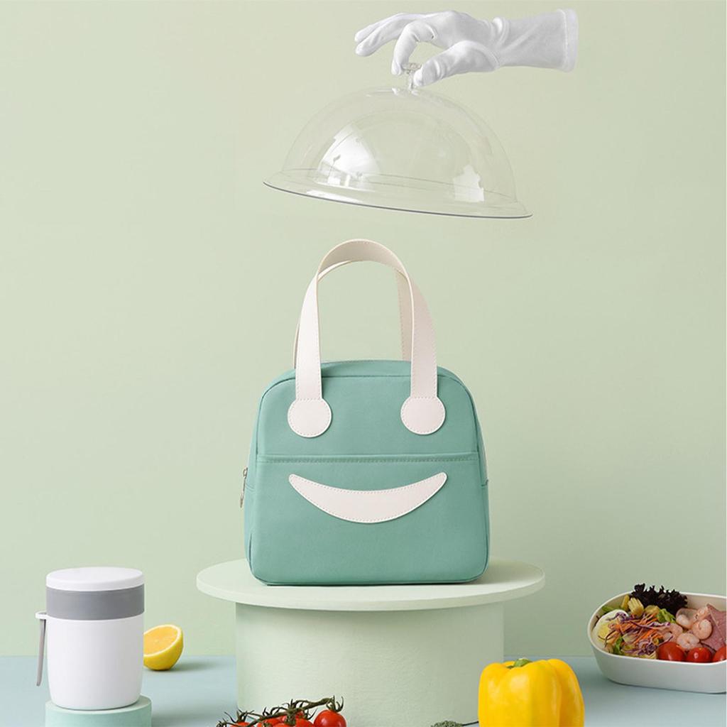 Lunch Bag Insulated Hand Carry Oxford Cloth Cute Large Capacity Lunch Box Bag for School  