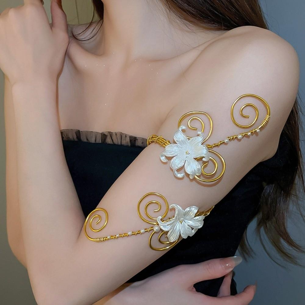 Blumen Open-Arm-Armreif Vintage Armring Vintage Armband Mädchen