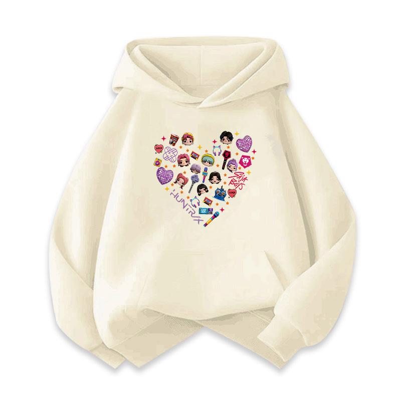 Kids Girls Sajaboys Kpop Rumi Zoey Mira Print Long Sleeves Hoodies