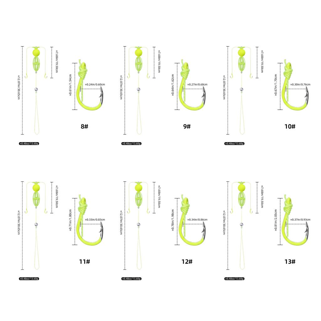 Floating Ball Bait Cage With Double Hook Fishing Soft Lure Steel Wire Rig for Enhancing Fish Attraction