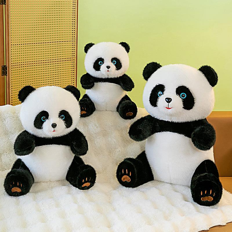 Cute Panda Yaya Plush Toy Children's Sleeping Pillow Zoo Souvenir Study Ornament Car Pillow