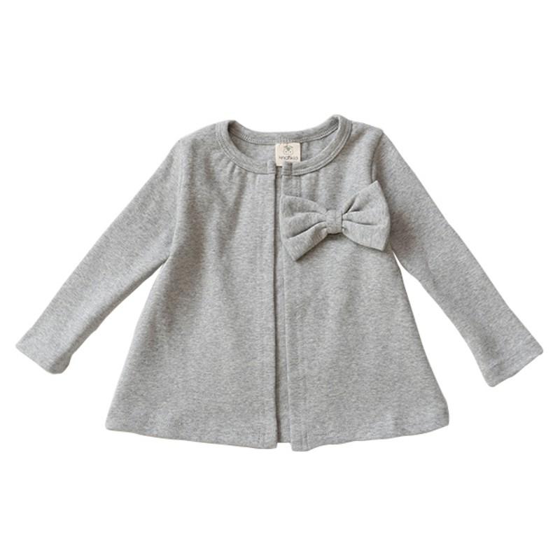 Baby Girls Princess Cardigan Kid Cotton Bow-Knot Coat Long Sleeve Spring Jacket