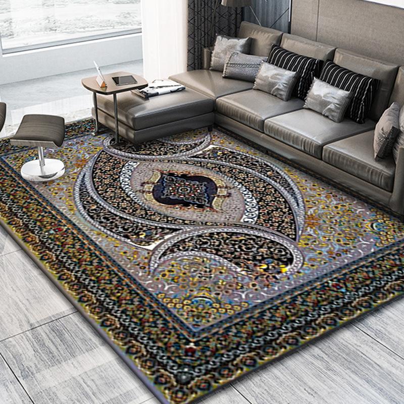 Bohemia Koberce do obývacího pokoje Dekorace Ložnice Deluxe Protiskluzové podlahové rohože Velkoplošný koberec Salonek Koberec Perský koberec omyvatelný