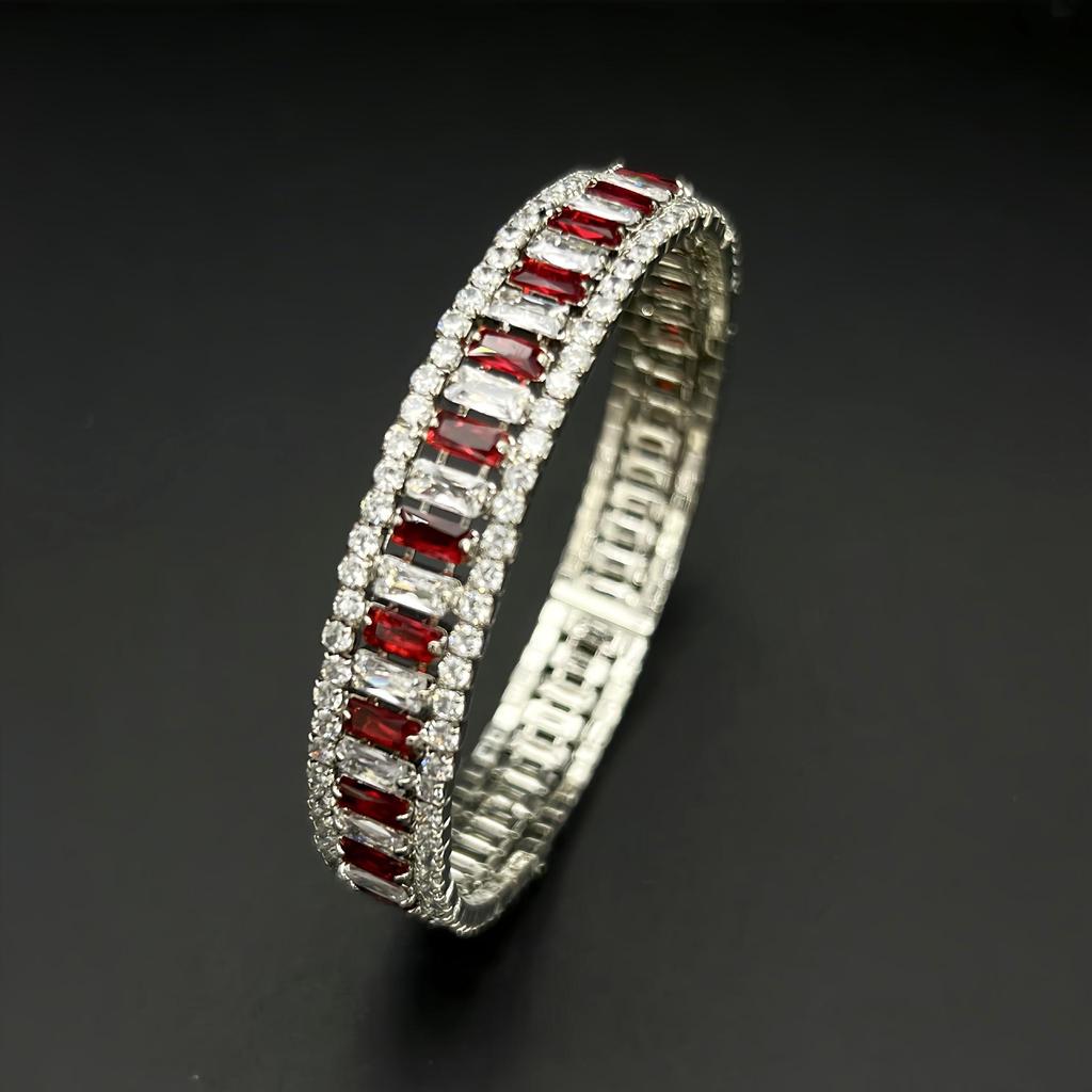 Cross-Border Elegant Round Full Diamond Adjustable Bracelet for High-End Events
