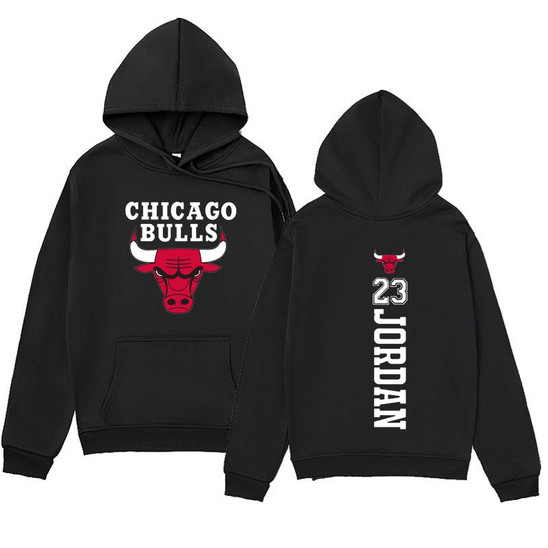 Winter Chicago Bulls #23 Printed Hoodies Fashionable Casual Warm Sports Long Sleeved Men's and Women's Unisex Hooded Sweatshirts