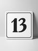 Metal Sign Black House Number On White Background Outdoor Wall Art Decor
