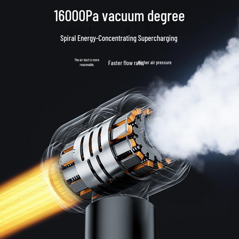Handheld Brushless Motor Car Vacuum Cleaner with LCD Display, Suction, and Blower