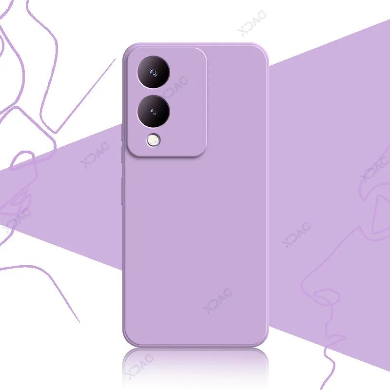 Mobile Phone Cases for VIVO Y28 VIVOY28 5G 6.56" 360 Soft Luxury Square Liquid Silicone Back Cover Waterproof Bag Armor