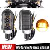 Motorcycle LED Turn Signals Mini Flashing LED Lights Rear Blinker Indicator Tail Light For Honda Yamaha Kawasaki Cafe Racer 12V