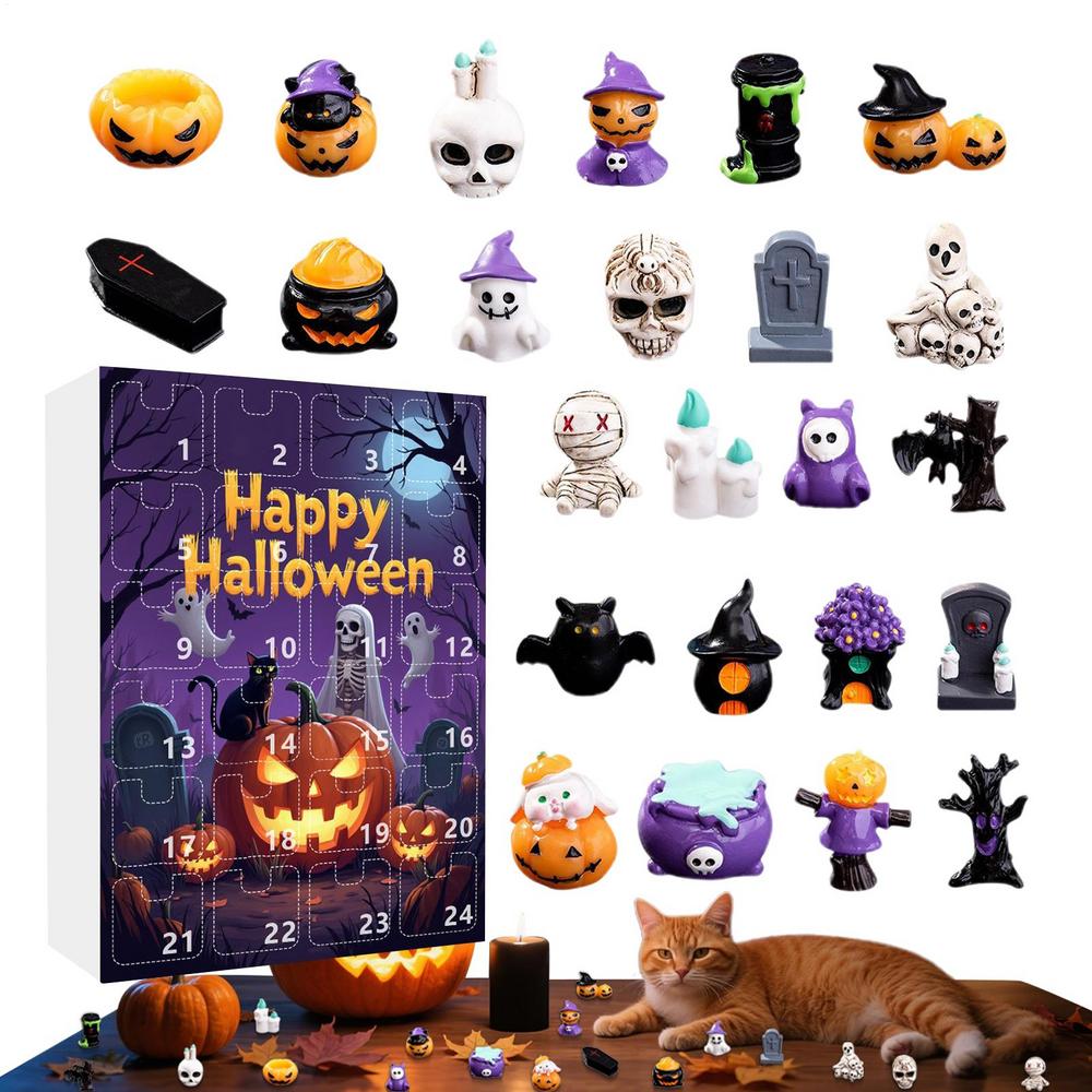 

Scary Collectibles Advent 24 Days Of Horror Season Countdown Calendar Halloween Collectibles Creepy Statues Resin Figurines For