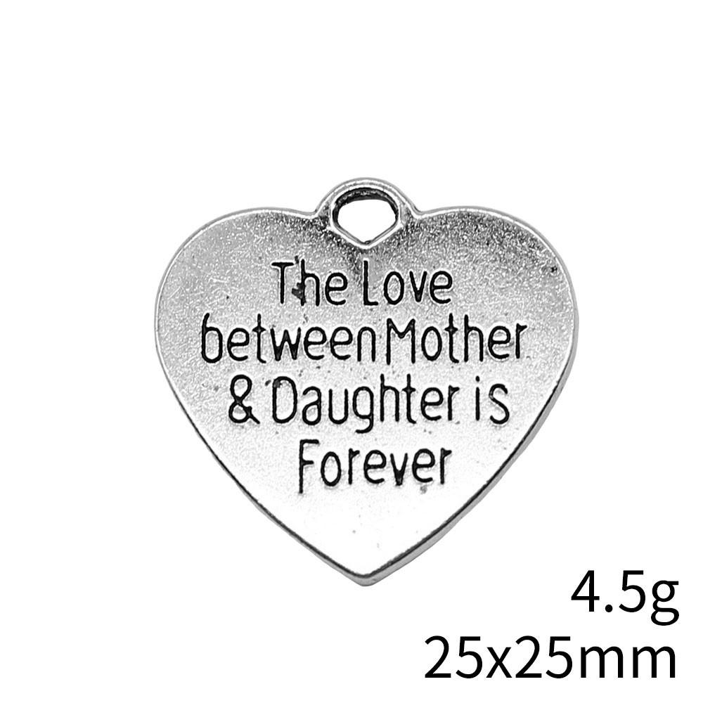 Gifts For Women Charms Bulk Family Member Heart Tags Charms Pendant Souvenir Male Pendant