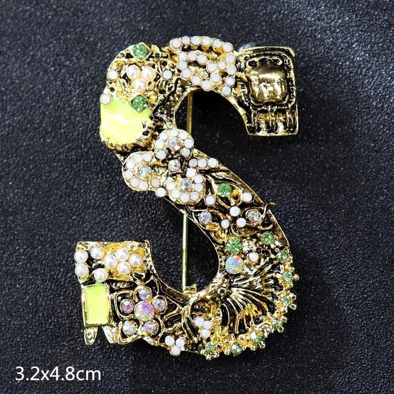 Genuine Professional Amasht Brooch Retro High-end Temperament Luxury Pearl Diamond Pin Women's Suit and Accessories