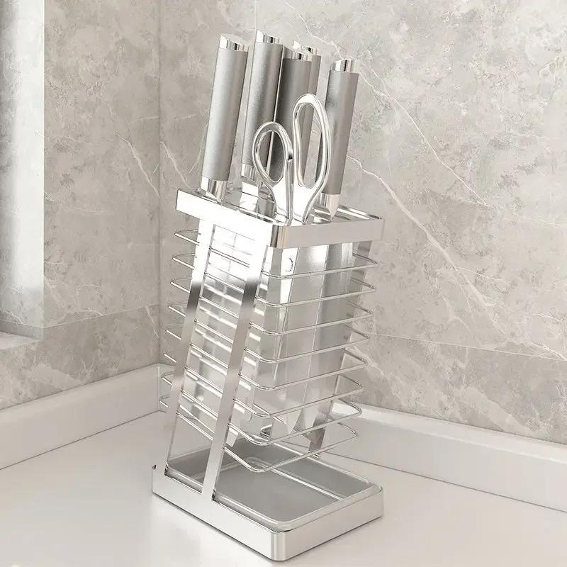 1 Stück Edelstahl-Messerhalter, große Kapazität, Haushalts-Küchenwerkzeughalter