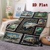 Fish Art Collection 2D Flat Pattern Flannel Blanket, High quality All Seasons, Home Decor, Warmth and Comfort, Perfect for Christmas Gifts.