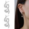 Kenjie INS. Irregular Gold Plated Metal Earrings for Women - European & American Fashion Studs