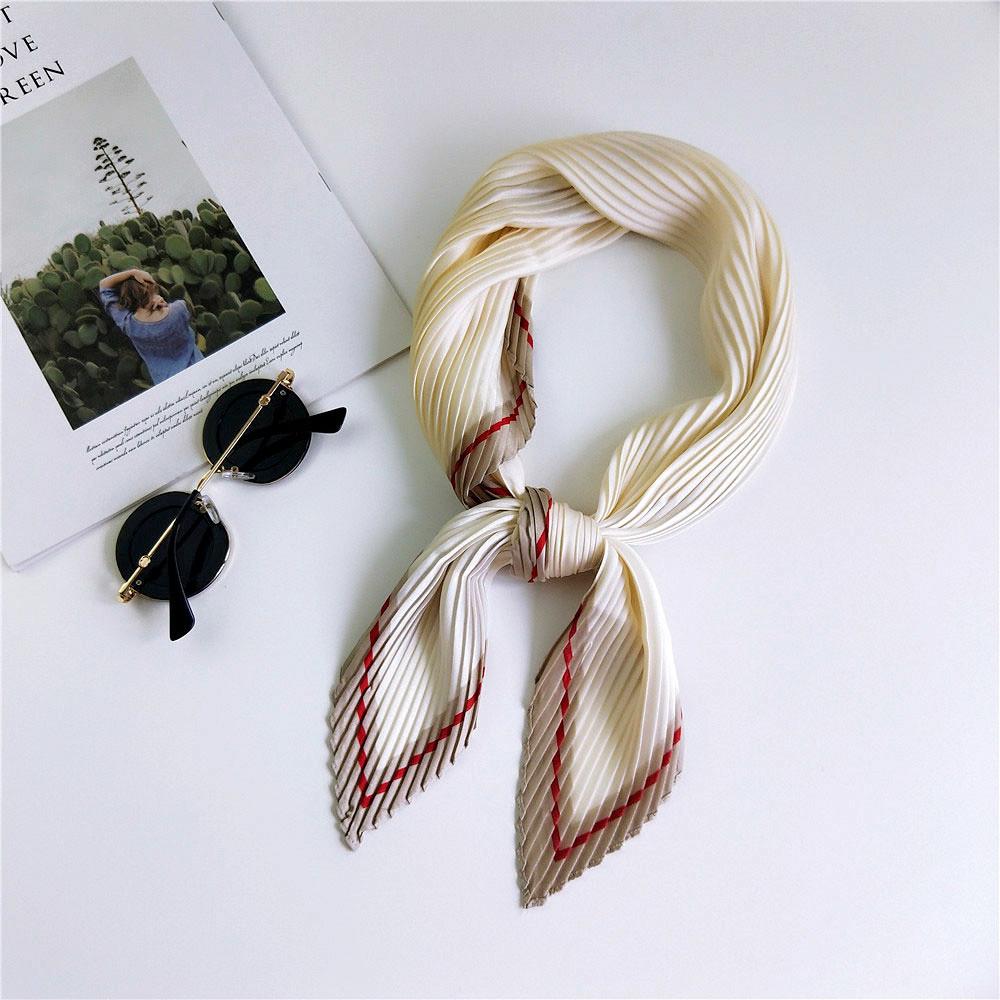 Decorative Simple Texture Silk Scarf Women'S New Style Spring And Autumn Summer Fashion Versatile Headscarf Work Scarf