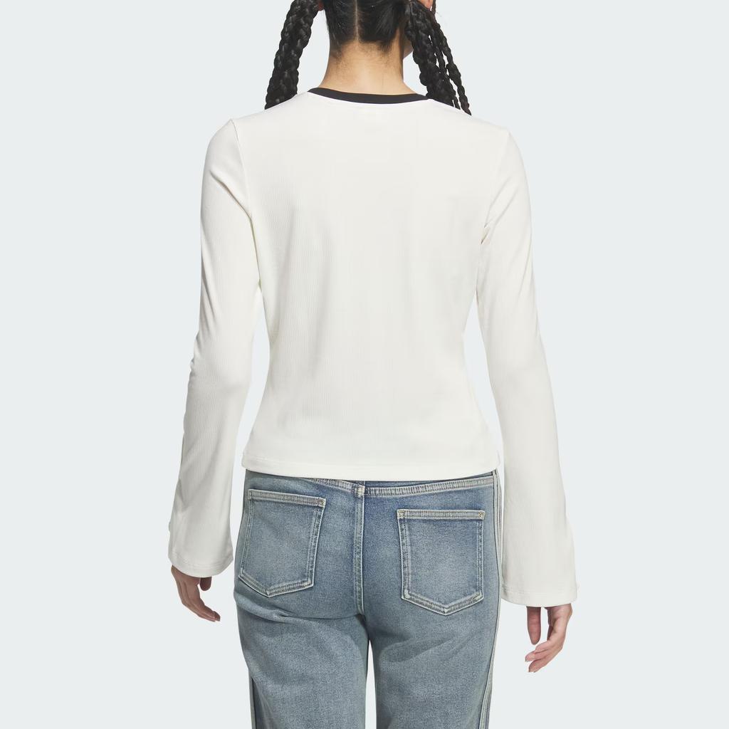 adidas Originals Lässiges Strick-Langarm-T-Shirt Damen Oberteile KS2382