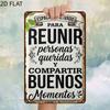 Vintage 2D Iron Wall Sign, Pre-Drilled Holes, Heartwarming Family Gathering Decor for Home & Kitchen