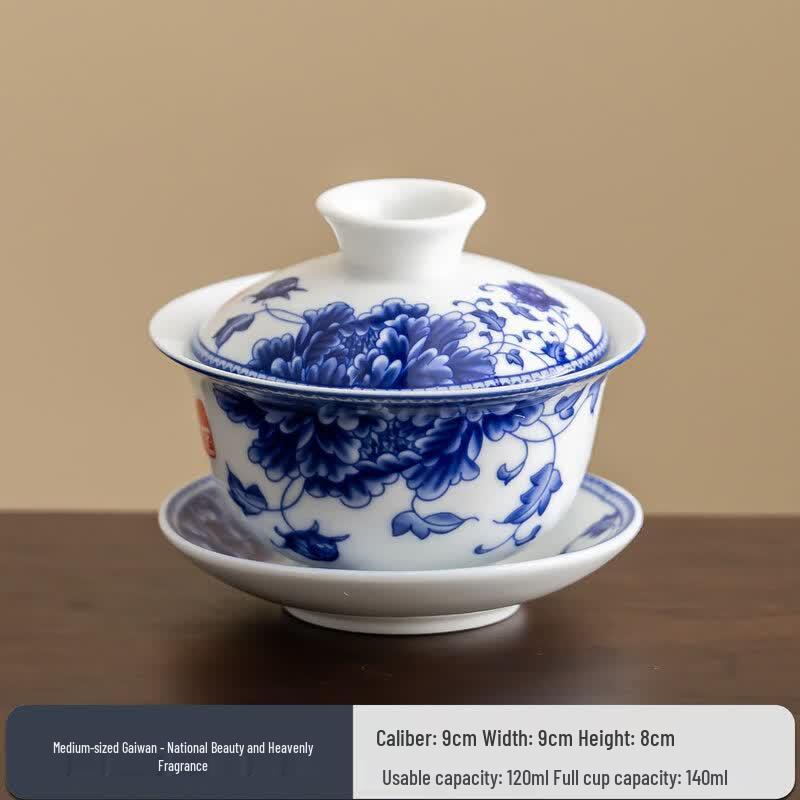 Blue and White Porcelain Gaiwan