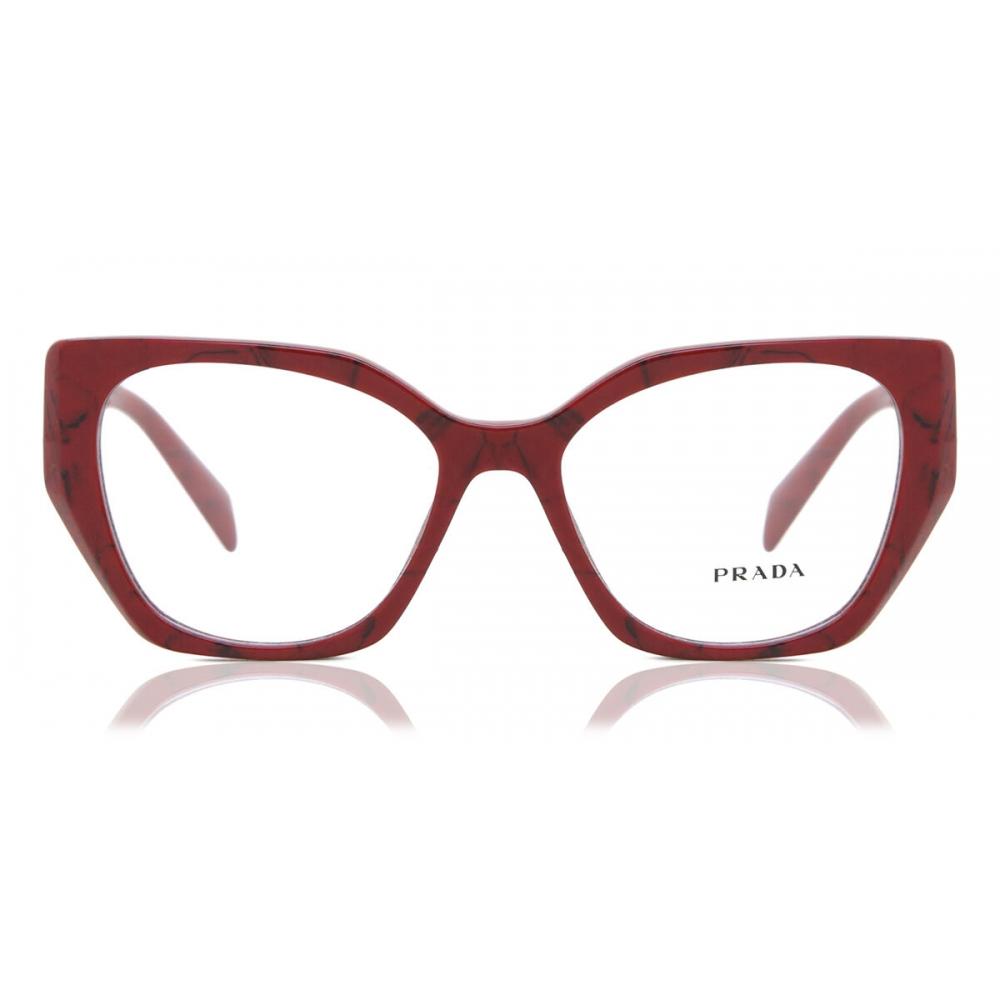 

Prada Pr 18wv 15d1o1 Women Eyeglasses Red Marble/52