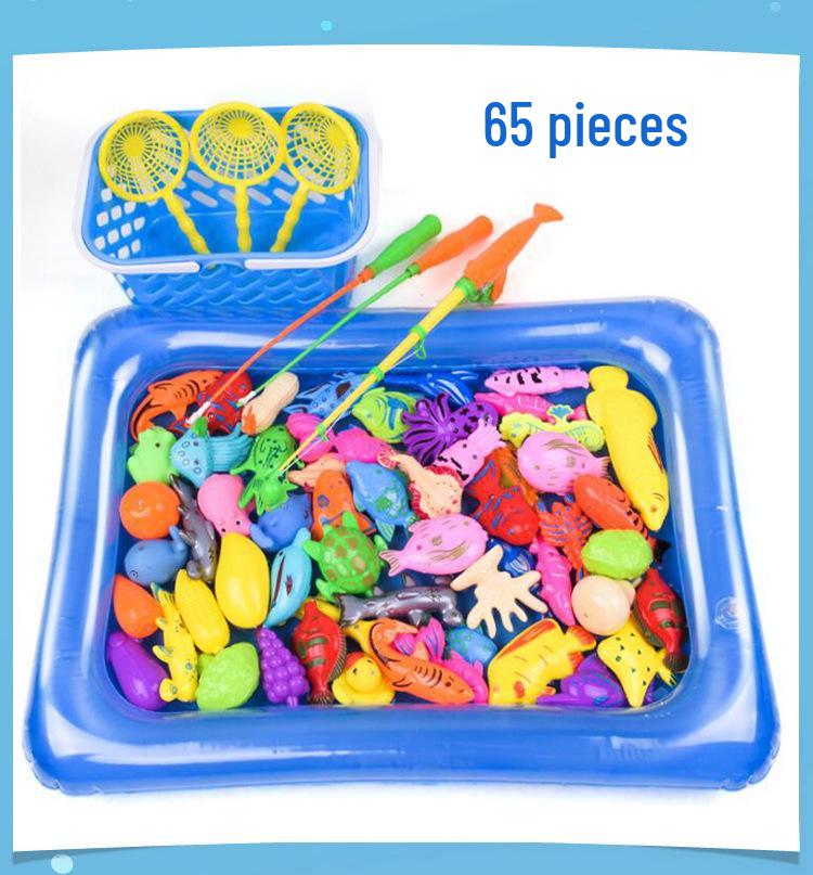 Best-Selling 40-Piece Kids' Magnetic Fishing Game Set for Water Play