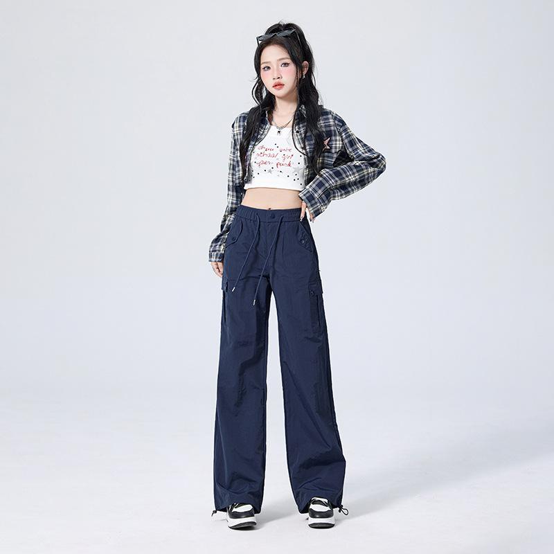 

Брюки для хайкинга с высокой талией для женщин осенью, облегающая рабочая одежда, брюки с широкими штанинами для женщин осенью, повседневные брюки для женщин осенью XL