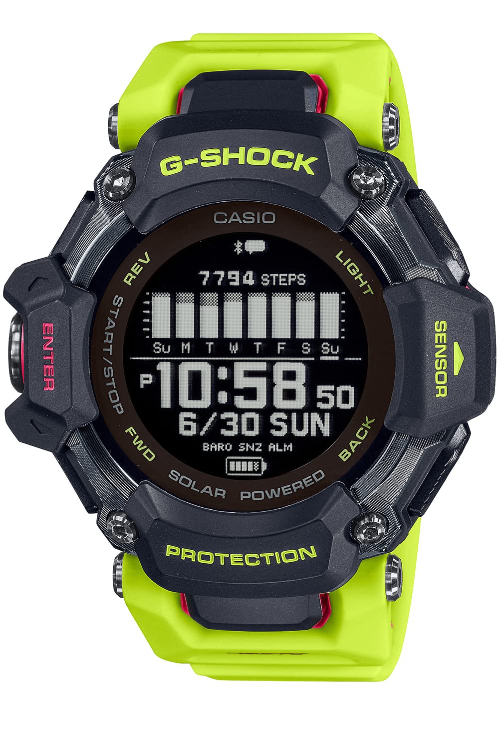 

[CASIO] Годинник G-SHOCK, Офіційний японський продукт, G-SQUAD GPS, Монітор серцевого ритму, Bluetooth, GBD-H2000-1A9JR, Чоловічий, Жовтий