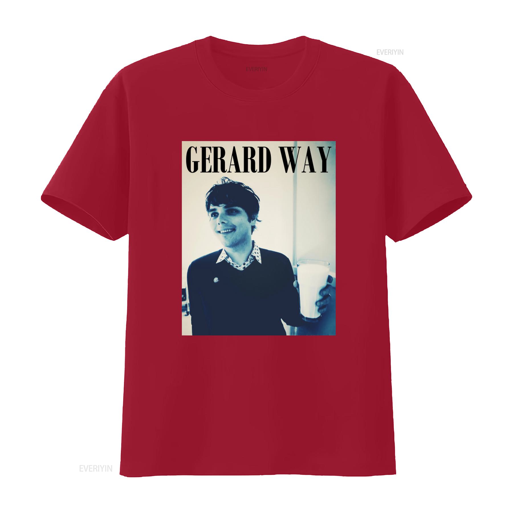 My Chemical Romance Gerard Way Mens T Shirt Milk Hot Topic Print Size S vintage Washed graphic Stretched Stylish Versatile S