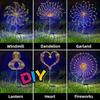 New 8-Modes Solar Firework Lights, 200 LEDs - Multicolor, Warm White, IP65, Ideal for Garden, Patio, Party, Wedding Decor
