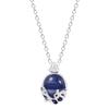 The Vampire Diaries Katherine Pierce Collana con Pendente in Opale Blu Naturale di Grado Superiore Argentato Vuoto Collana Statement da Donna