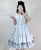 Halloween Alice in Wonderland, Japanese cute maid, blue short-sleeved princess dress