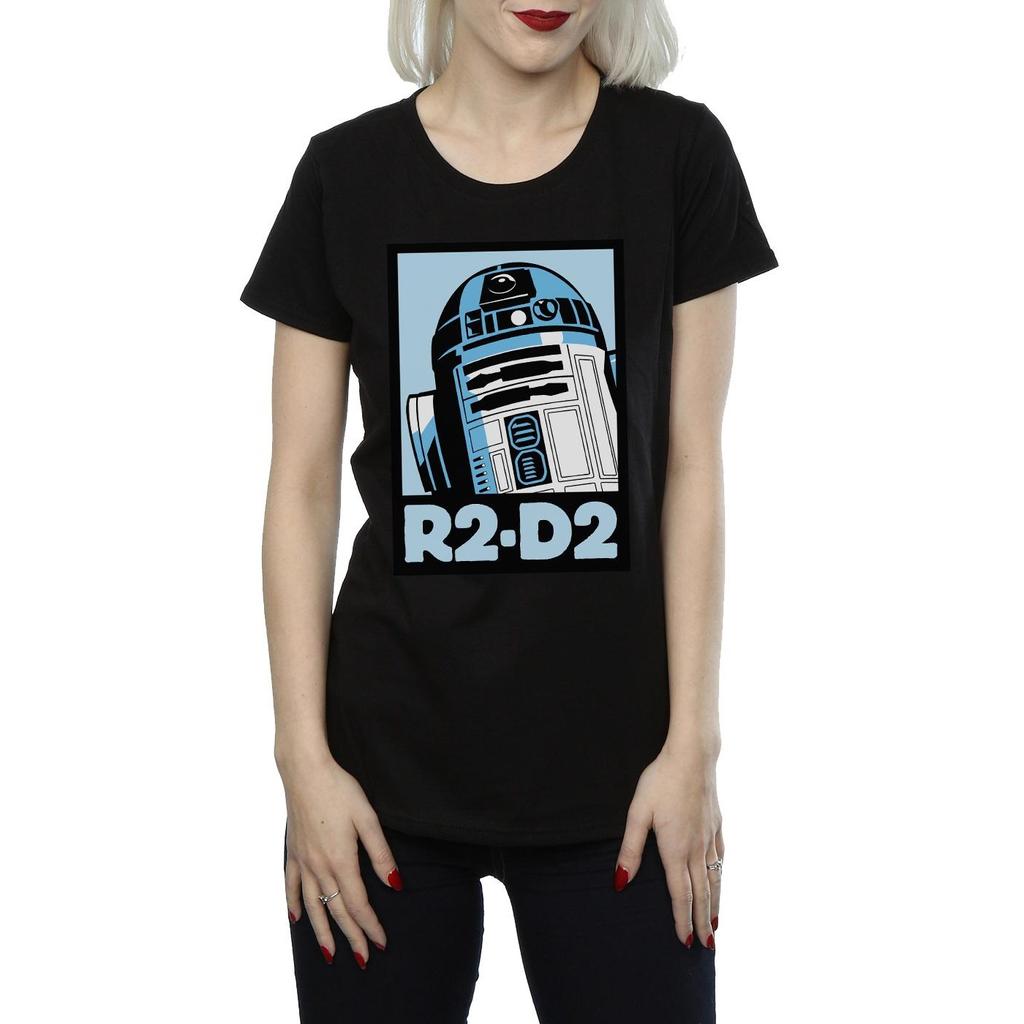 Star Wars Womens/Ladies R2-D2 Poster Cotton T-Shirt