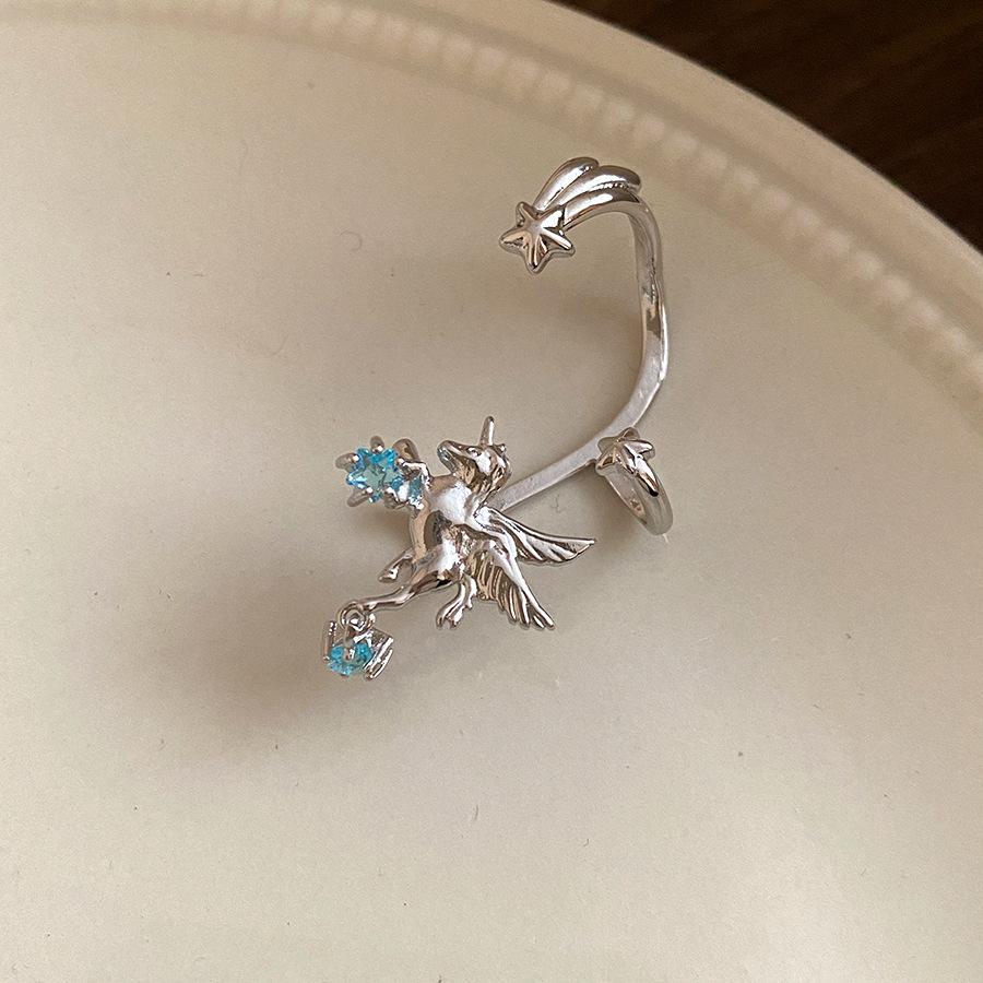 

Zircon Unicorn Star No Ear Piercing Ear Bone Clip Fashion Exquisite Temperament Ear Clip Light Luxury Premium Earrings