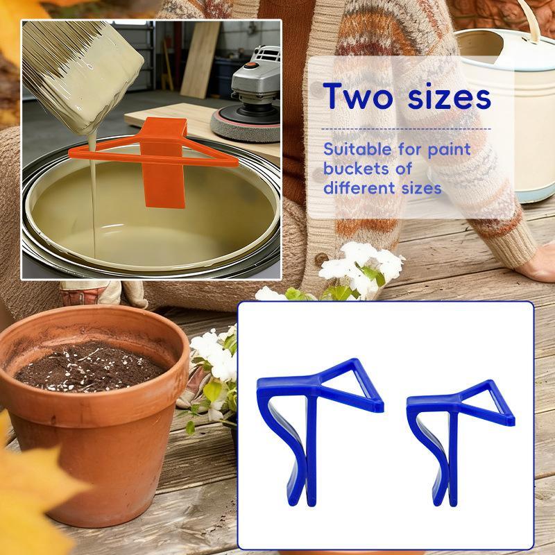 1Pcs Multi-Size Universal Paint Can Brush Cleaner Clip-On Scraper Anti-Drip To Keeps Opening Clean