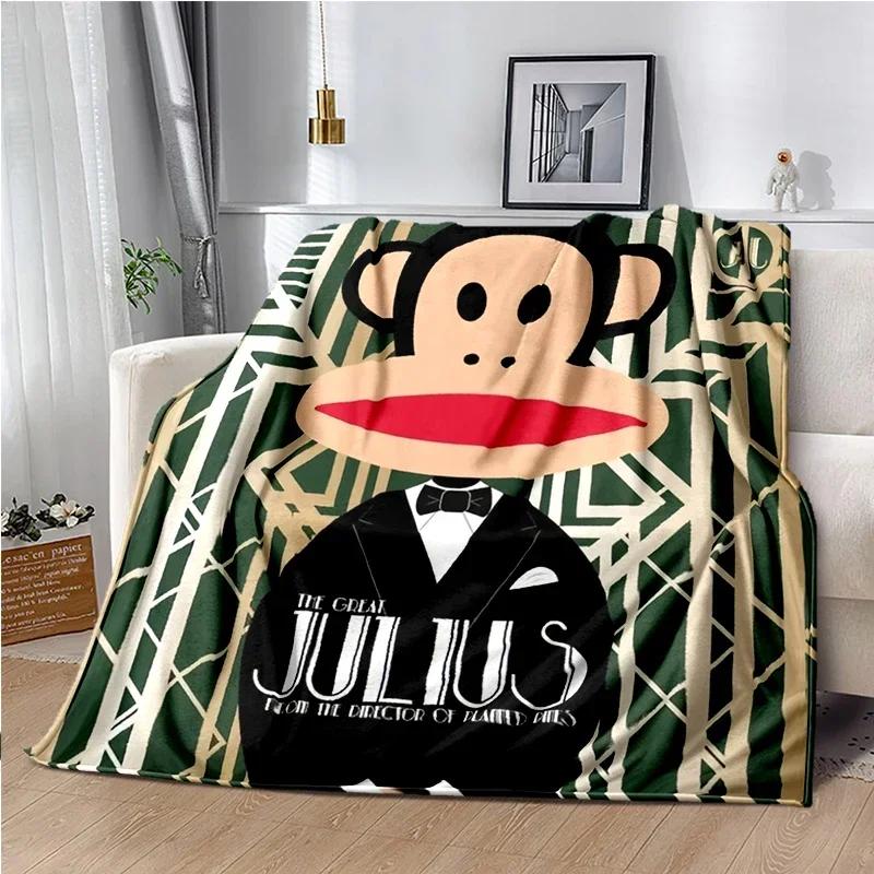 Cartoon Anime P-Paul-Frank Throws Blanket for Baby Hiking Picnic Bed Super Soft Cute kawaii Flannel Blanket Power birthday gift