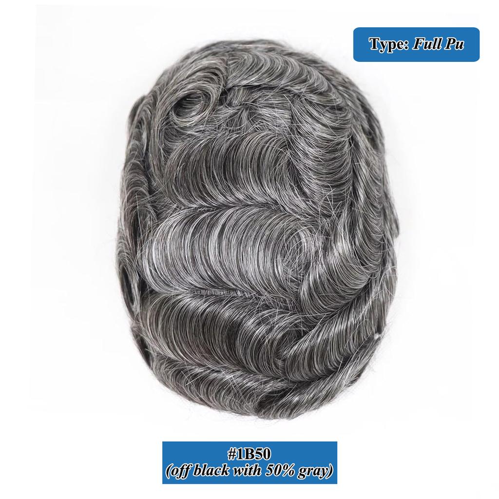Toupee For Men Ultra-Thin Skin Microskin Male Hair Prosthesis Premier Toupee for Men Men's Wig 100% Natural Human Hair