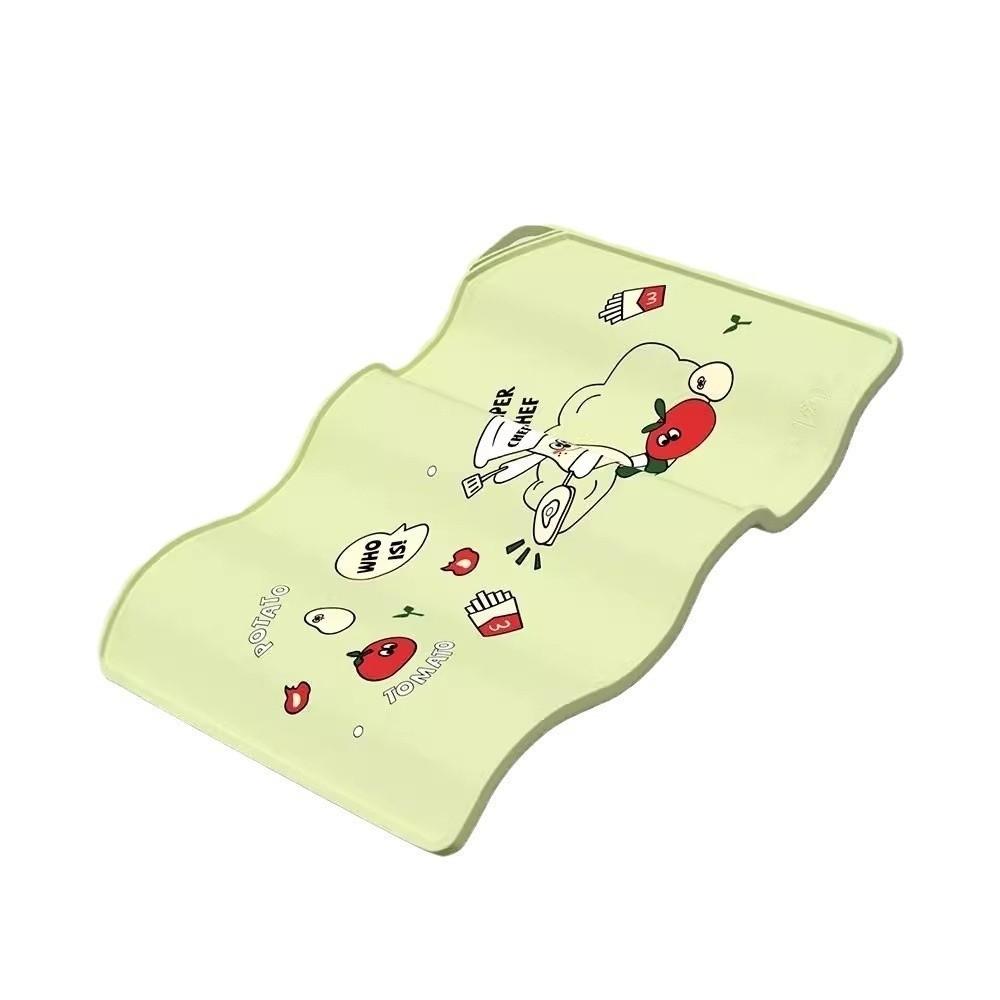 Durable Cartoon Silicone Place Mat Anti-Slip Oil Proof Drainer Mat Waterproof Heat Resistance Dish Drying Mat Kitchen