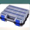 Waterproof, with Removable Dividers, Suitable for Lure Bait Boxes, Nails, A Double-Sided Plastic Hardware Storage Organizer Box