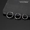 1 Coppia Nero Argento Oro Tonalità Acciaio Inossidabile Cerchio Orecchini Cerchio Rotondo Orecchino Uomo Donna Taglia Grande Iperbole Gioielli 10-14Mm