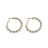 Temperament Pearl Winding Earrings Women'S Retro High-End Earrings Fashion Exaggerated Personality Large Earrings
