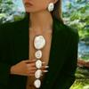 Nieuwe Ovalen Elliptische Hanger Y-vorm Grote Hanger Boheemse Elegantie Oorbellen Set Mode Sieraden